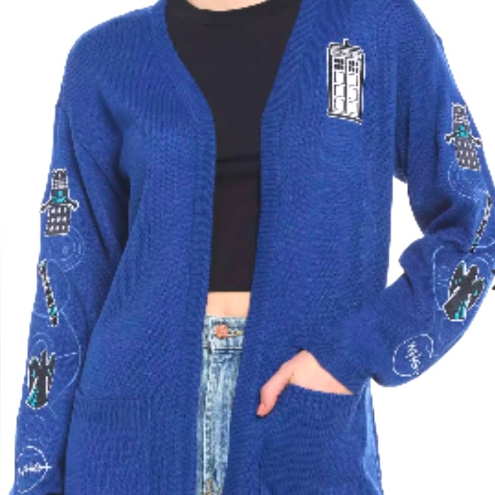 Dr Who Blue Cardigan